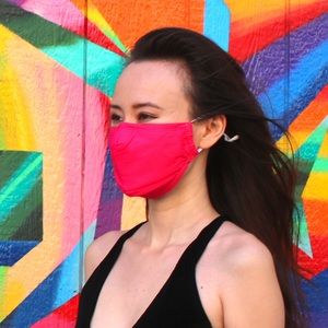 NEW Red Face Mask Adjustable Washable Nose Wire